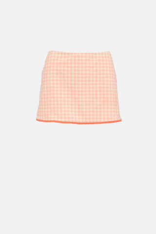 C. 1990's Gingham Mini Skirt