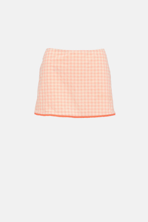 C. 1990's Gingham Mini Skirt