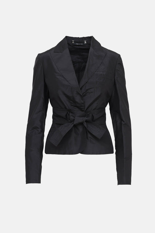 Gucci 2002 Silk Belted Jacket