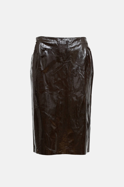 Gucci Patent Leather Skirt