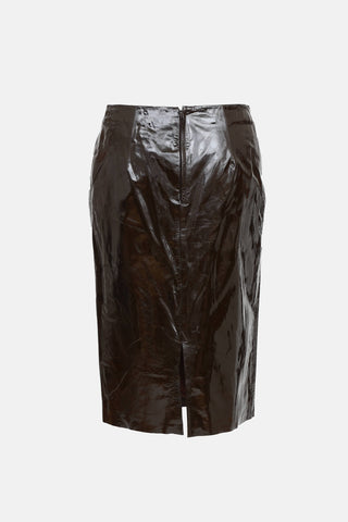 Gucci Patent Leather Skirt