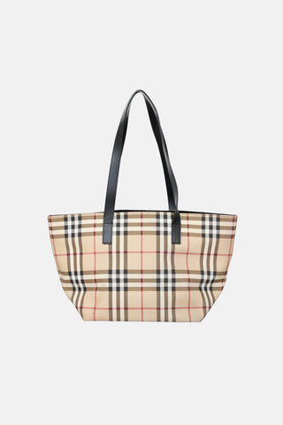 Burberry Vintage House Check Tote Bag
