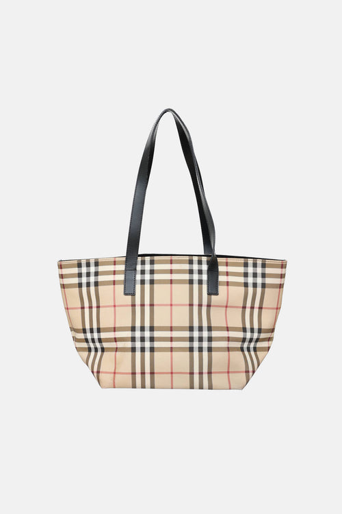 Burberry Vintage House Check Tote Bag
