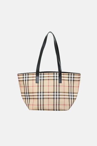Burberry Vintage House Check Tote Bag