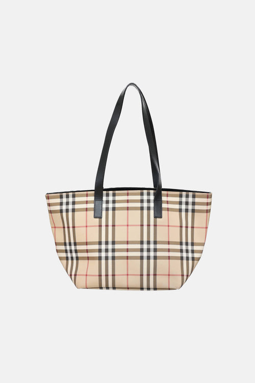 Burberry Vintage House Check Tote Bag