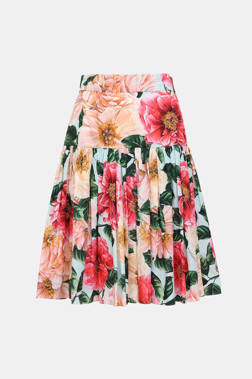 Dolce & Gabbana Floral Pleated Skirt