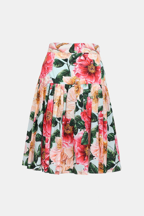 Dolce & Gabbana Floral Pleated Skirt