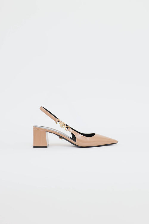 Versace Patent Medusa 95 Slingback Pump