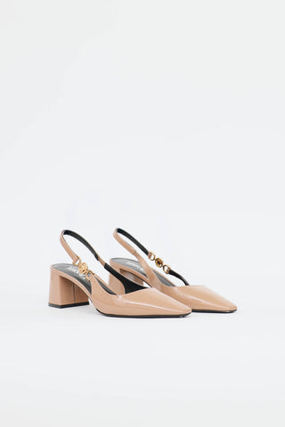Versace beige Medusa 95 pump