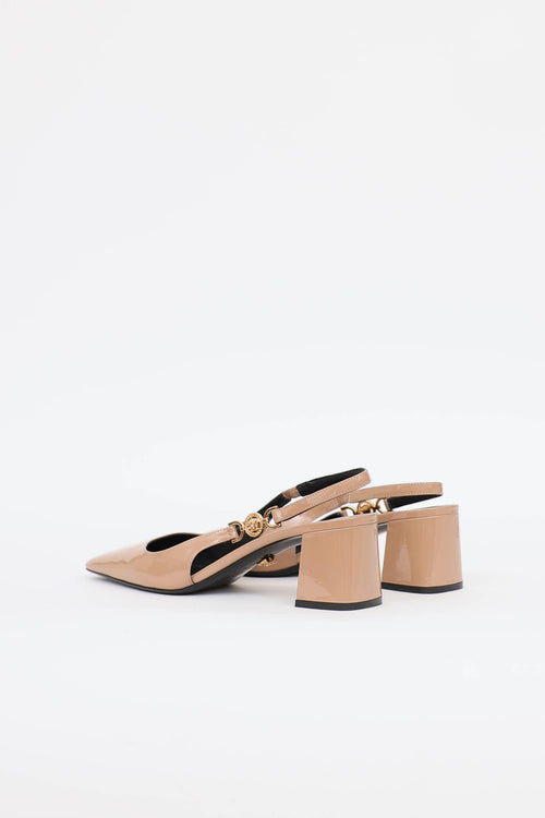 Versace beige Medusa 95 pump