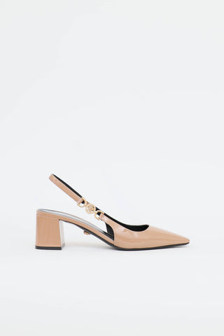 Versace beige Medusa 95 pump