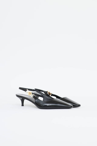 Versace Patent Medusa 95 Kitten Heel