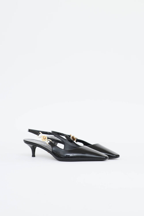 Versace Patent Medusa 95 Kitten Heel