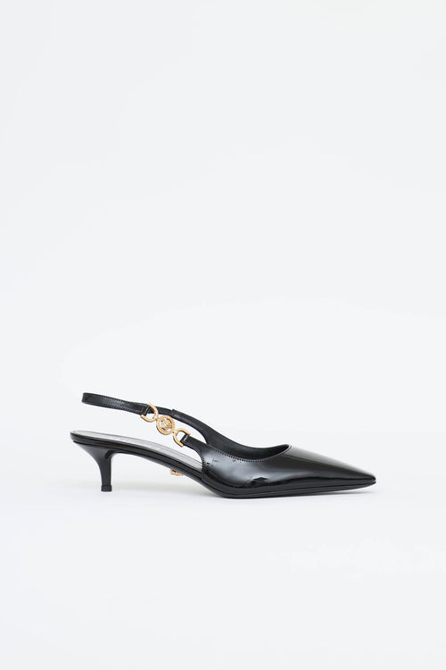 Versace Patent Medusa 95 Kitten Heel