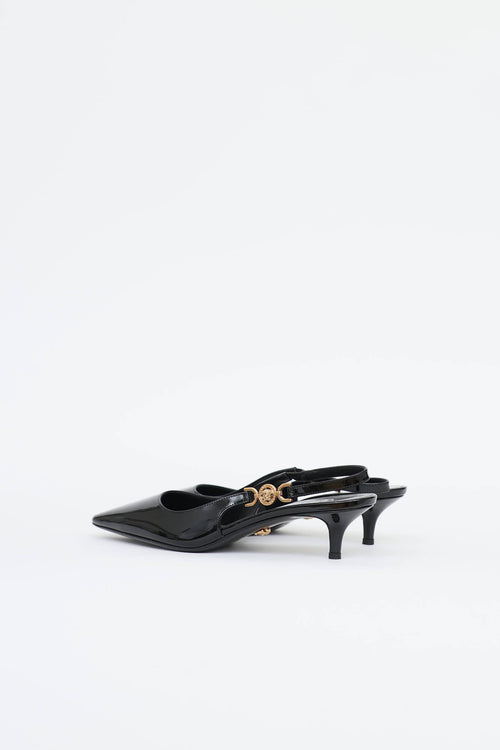 Versace Patent Medusa 95 Kitten Heel