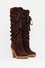 Marc by Marc Jacobs Suede & Fur Boot