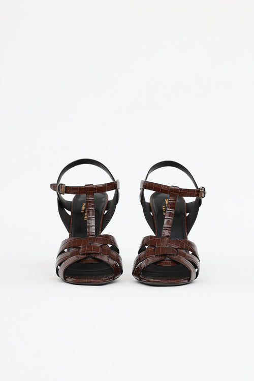 Saint Laurent Embossed Tribute Sandal