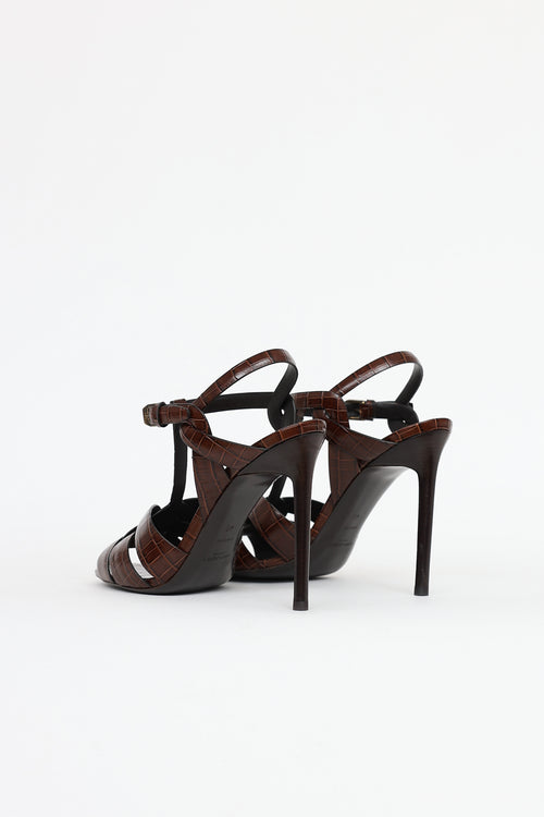 Saint Laurent Embossed Tribute Sandal