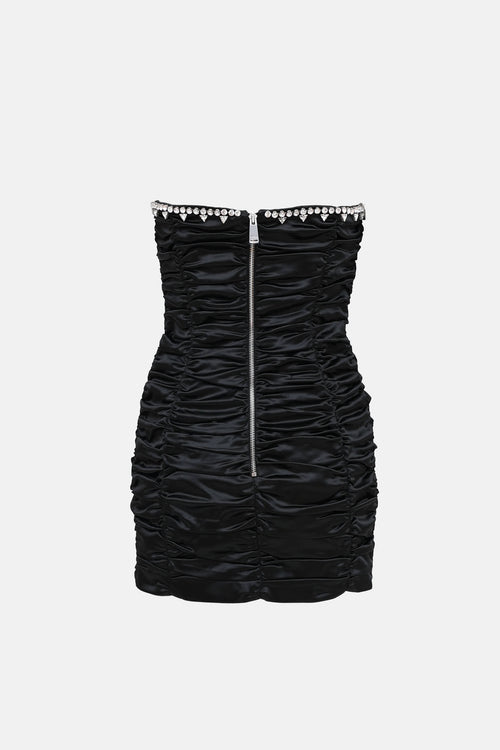 Area Ruched Strapless Dress