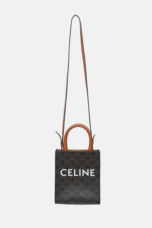 Celine Triomphe Mini Cabas Vertical Tote Bag