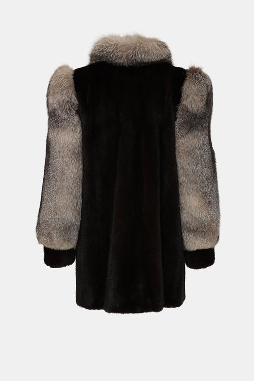 Two-Tone Fur Coat