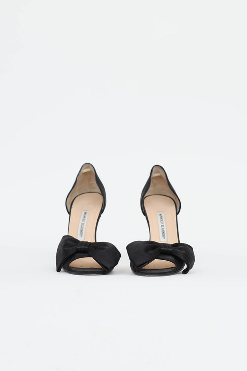 Manolo Blahnik Bow Peep Toe Pump