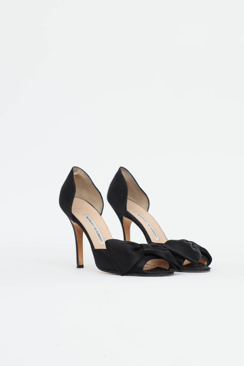 Manolo Blahnik Bow Peep Toe Pump