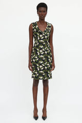 Prada Fall 2010 Camo Cowl Neck Dress