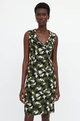 Prada Fall 2010 Camo Cowl Neck Dress
