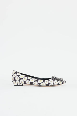 Manolo Blahnik Floral Hangisi Flat