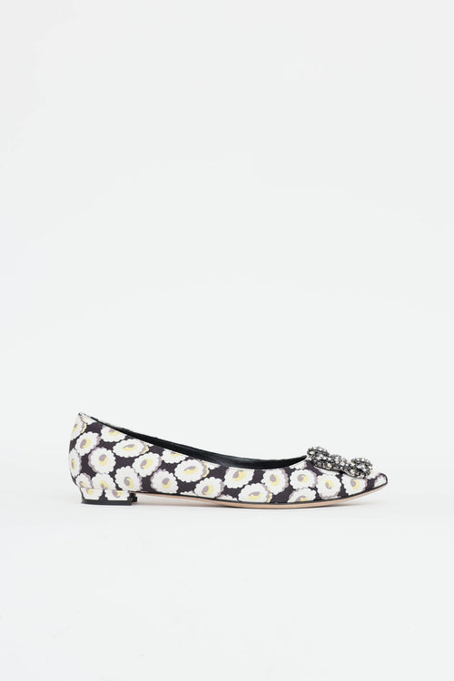 Manolo Blahnik Floral Hangisi Flat