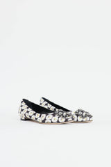 Manolo Blahnik Floral Hangisi Flat