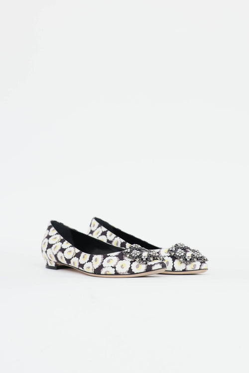 Manolo Blahnik Floral Hangisi Flat