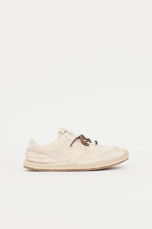 Miu Miu Ecru Gymnasium Sneaker