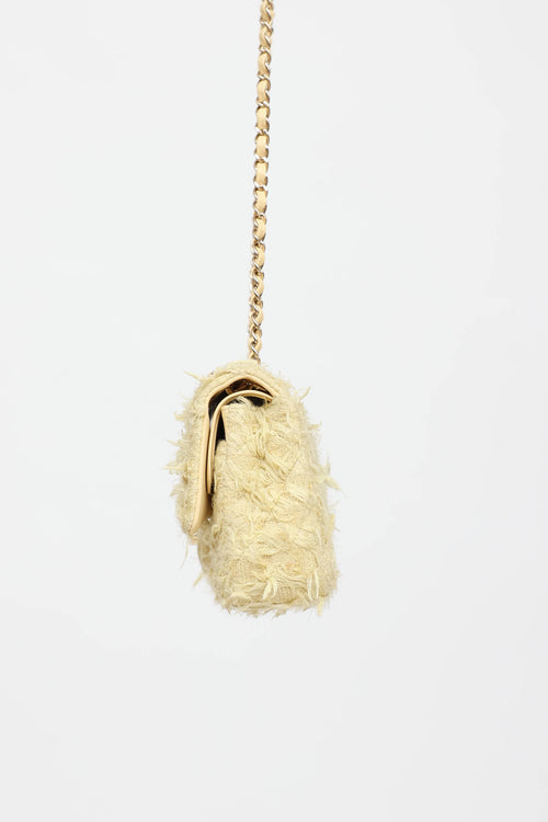 Chanel 2021 Medium Tweed Matelassé Shoulder Bag