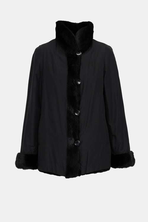 VSP Archive Reversible Fur Trim Coat