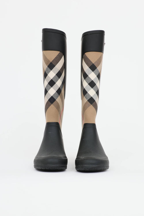 Burberry Nova Check Rain Boot