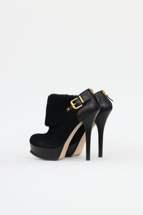 Fendi Fendista Shearling Ankle Boots