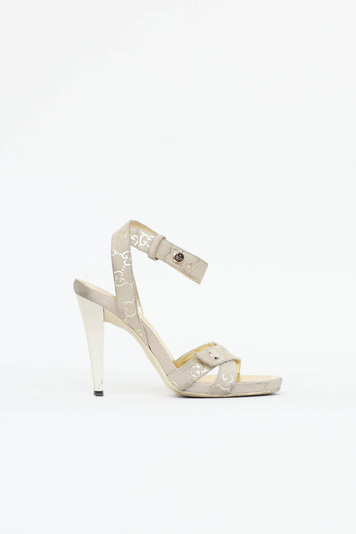 Gucci Suede Logo Sandals