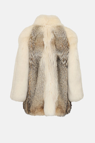 Paneled Fur  Coat