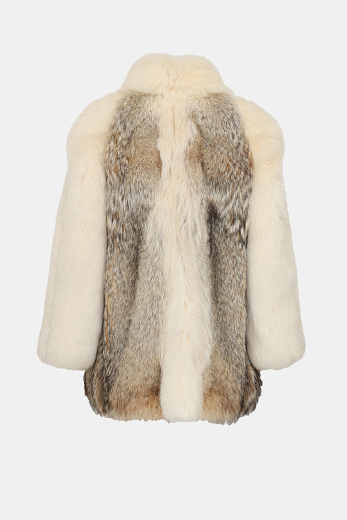 Paneled Fur  Coat