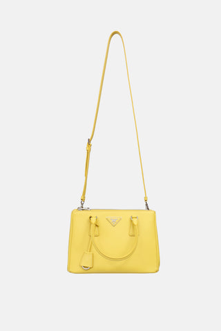 Prada Small Saffiano Lux Double Zip Galleria Bag