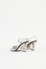 Prada Cut Out Heart Wedge Sandal