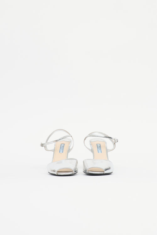 Prada Cut Out Heart Wedge Sandal
