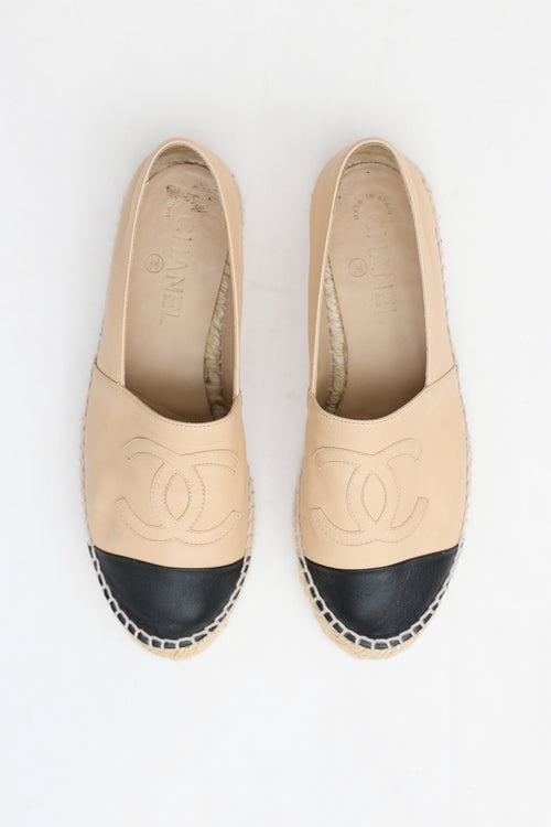 Chanel Leather CC Espadrille Flat