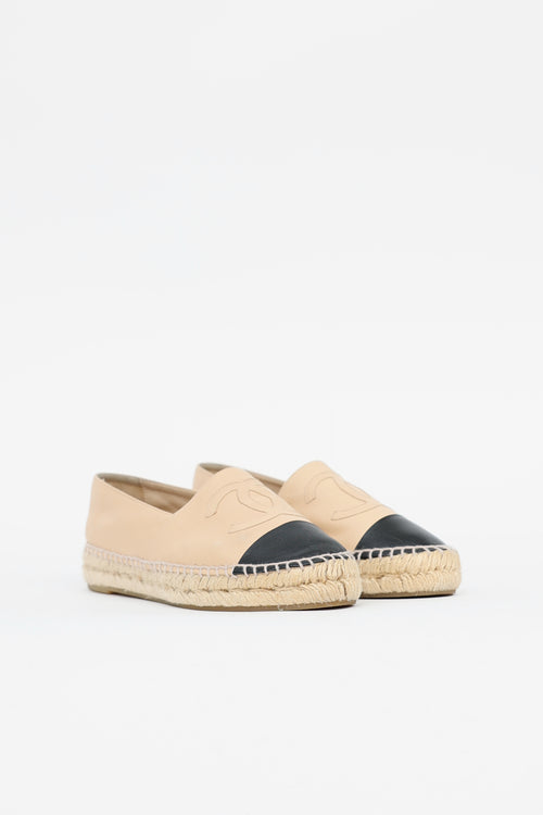 Chanel Leather CC Espadrille Flat