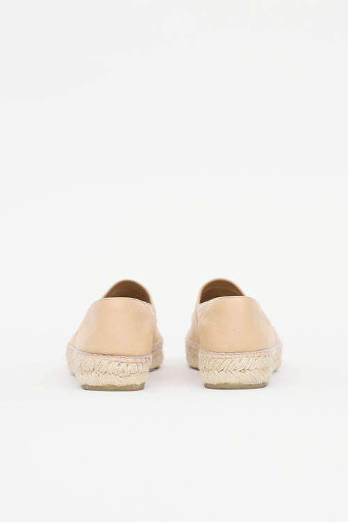 Chanel Leather CC Espadrille Flat