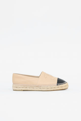 Chanel Leather CC Espadrille Flat