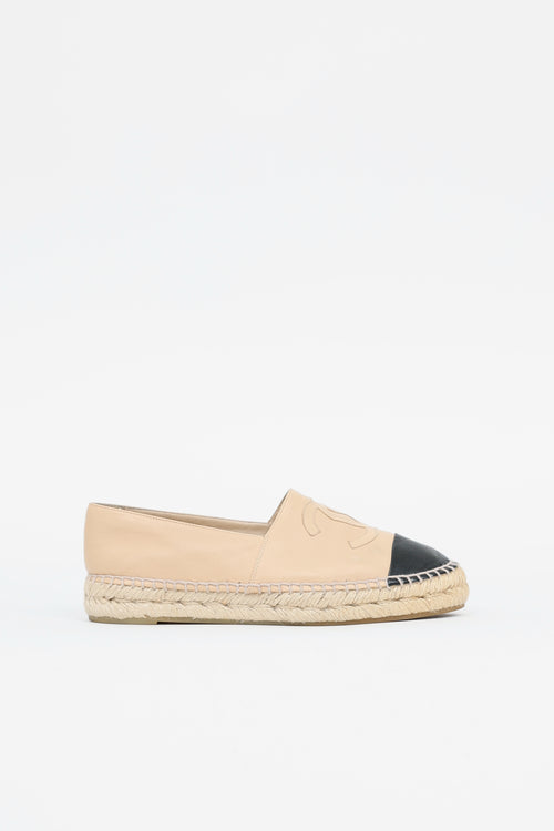 Chanel Leather CC Espadrille Flat