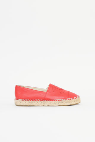 Chanel Leather CC Espadrille Flat